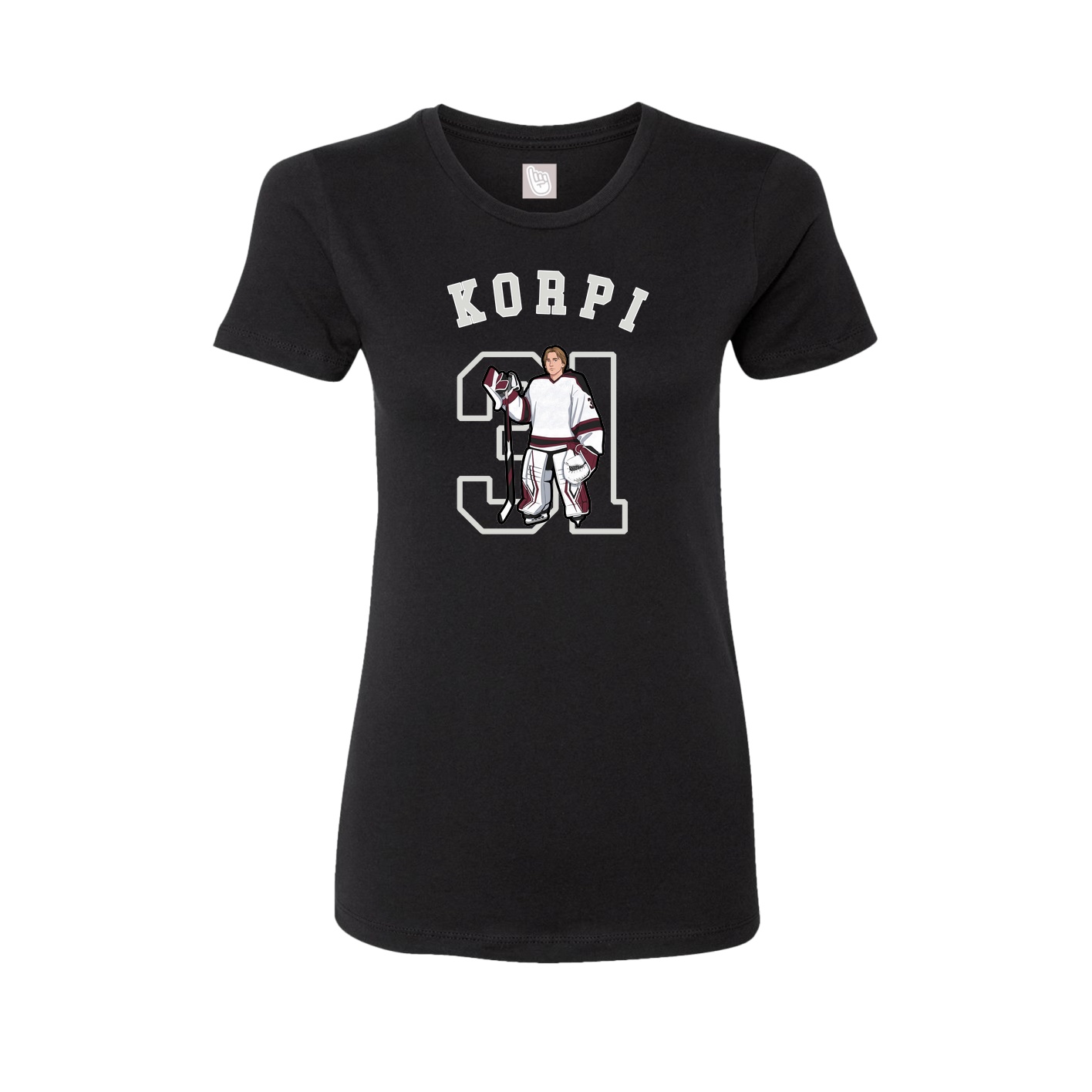 Fitted Women's Tee — Shirsey Arch in Black