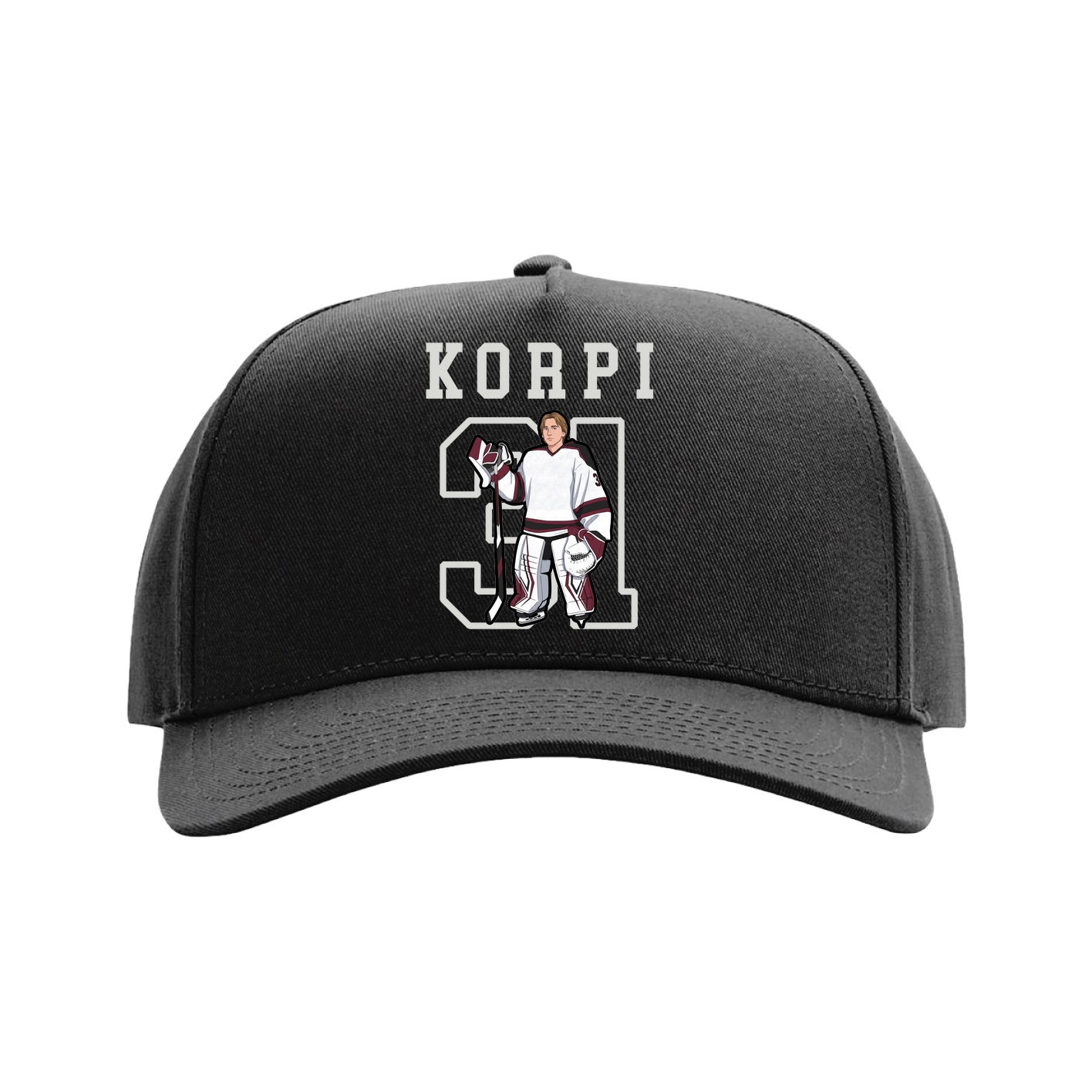Full Fabric Five-Panel Champ Cap — Shirsey in Black