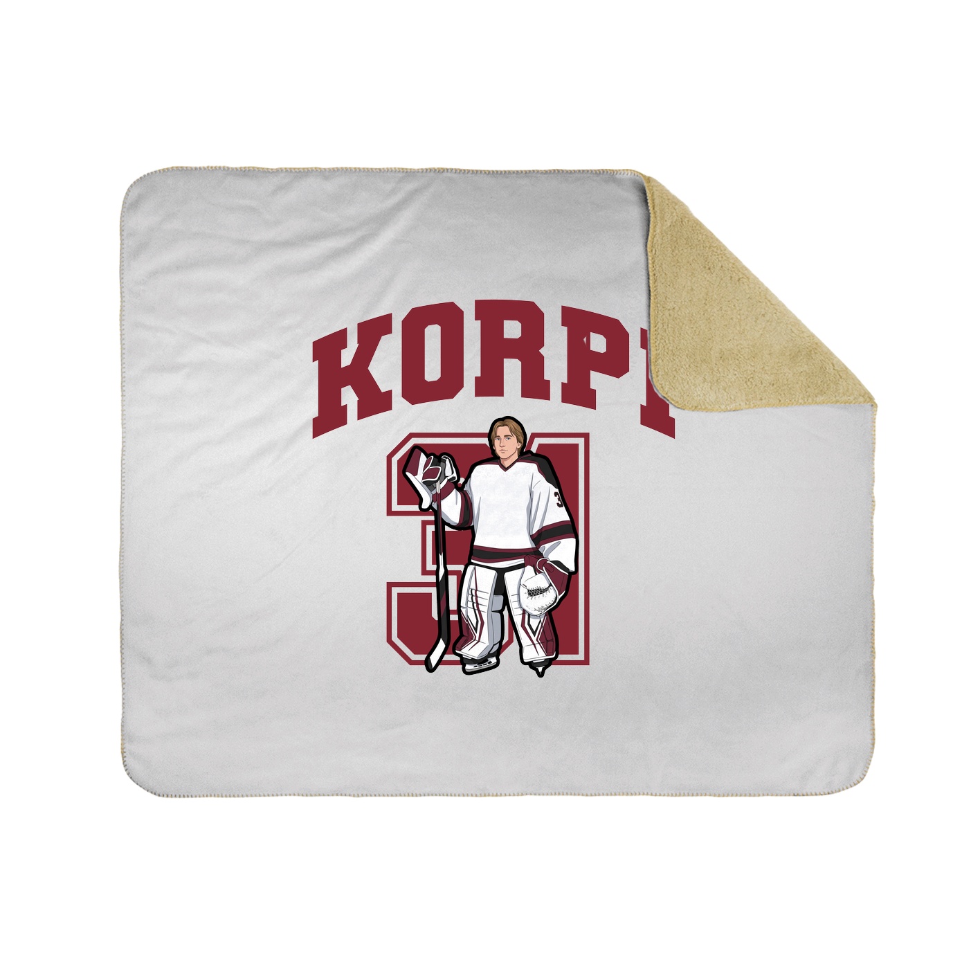 Throw Blanket — Number in White