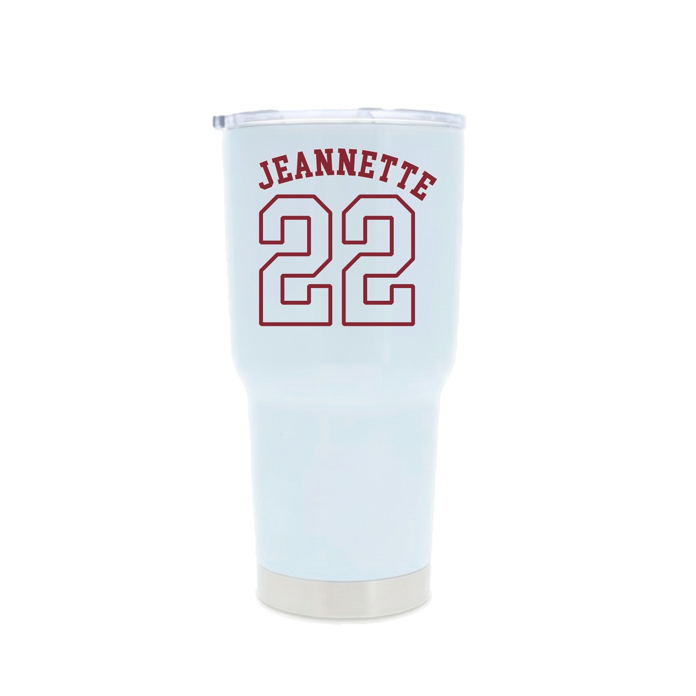 30oz Stainless Steel Tumbler — Shirsey Arch in White