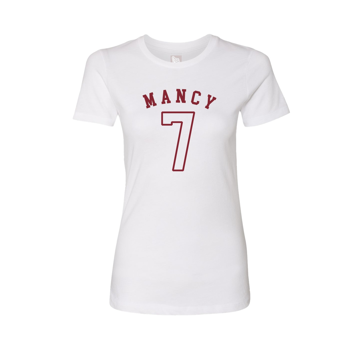 Fitted Women's Tee — Shirsey Arch in White