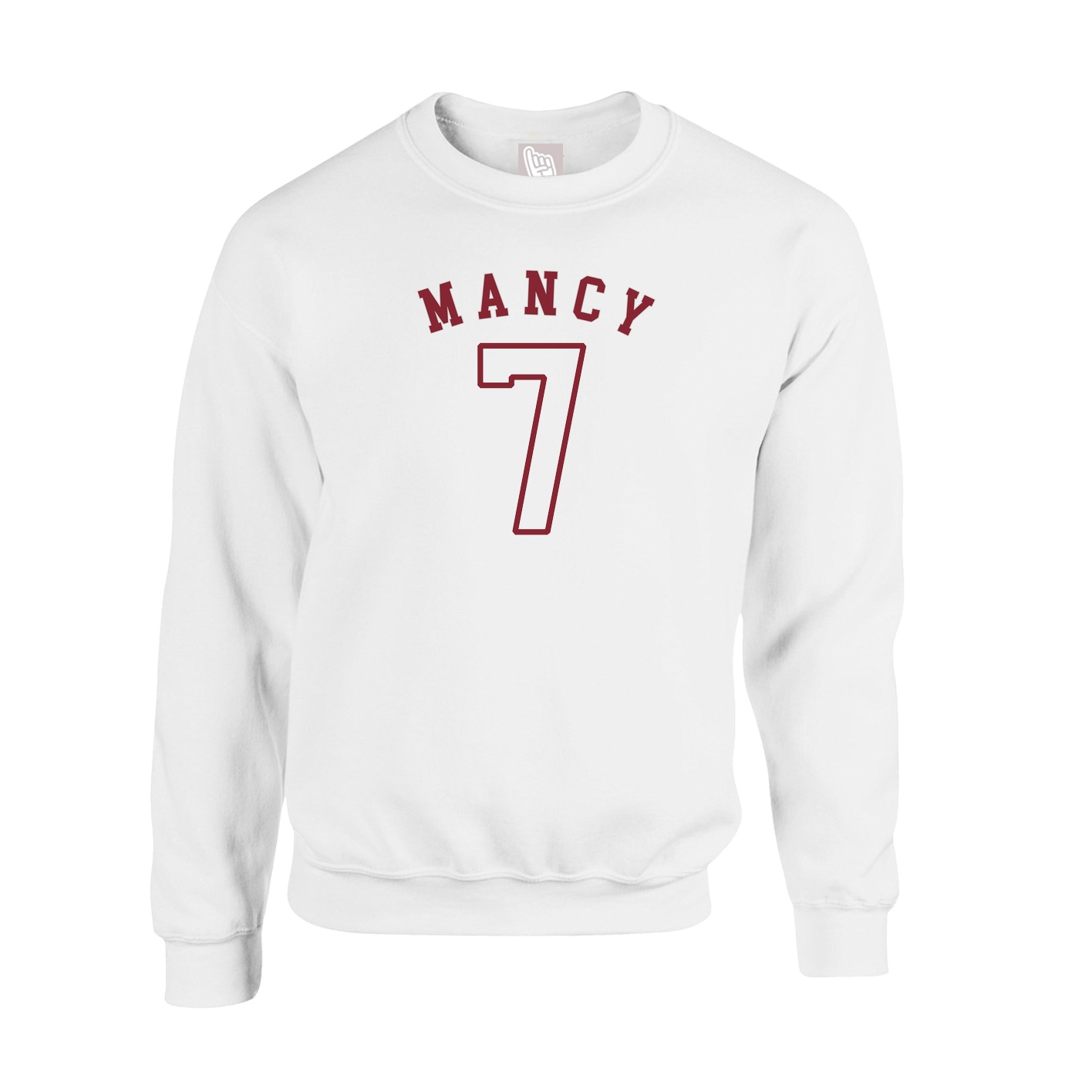 Fleece Crew — Shirsey Arch in White