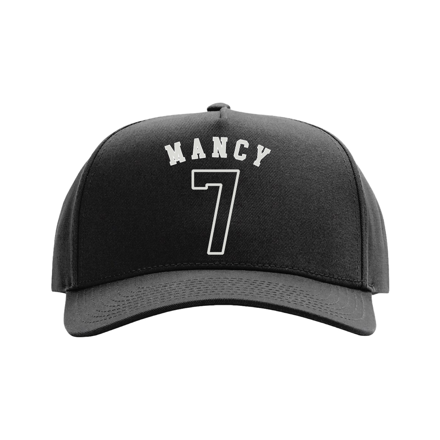 Full Fabric Five-Panel Champ Cap — Shirsey Arch in Black