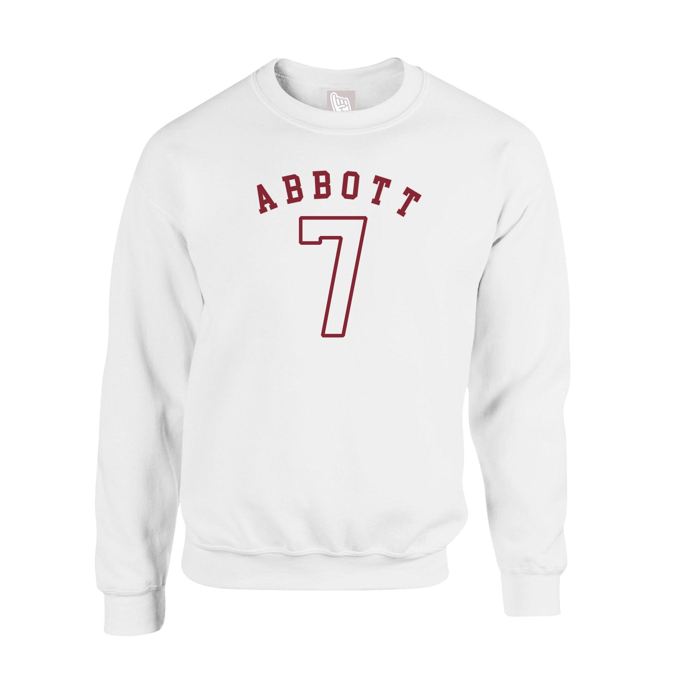 Fleece Crew — Shirsey Arch in White