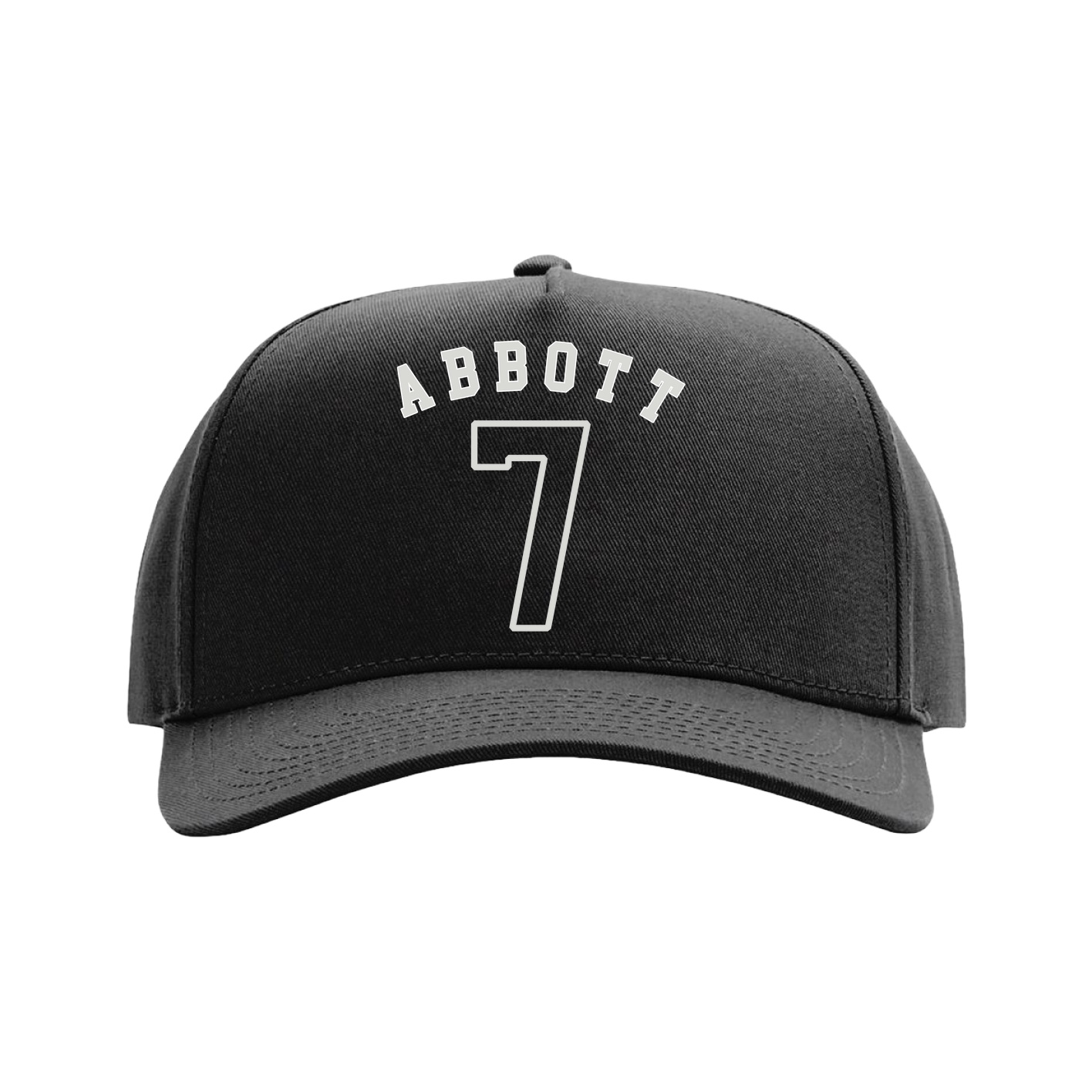 Full Fabric Five-Panel Champ Cap — Shirsey Arch in Black