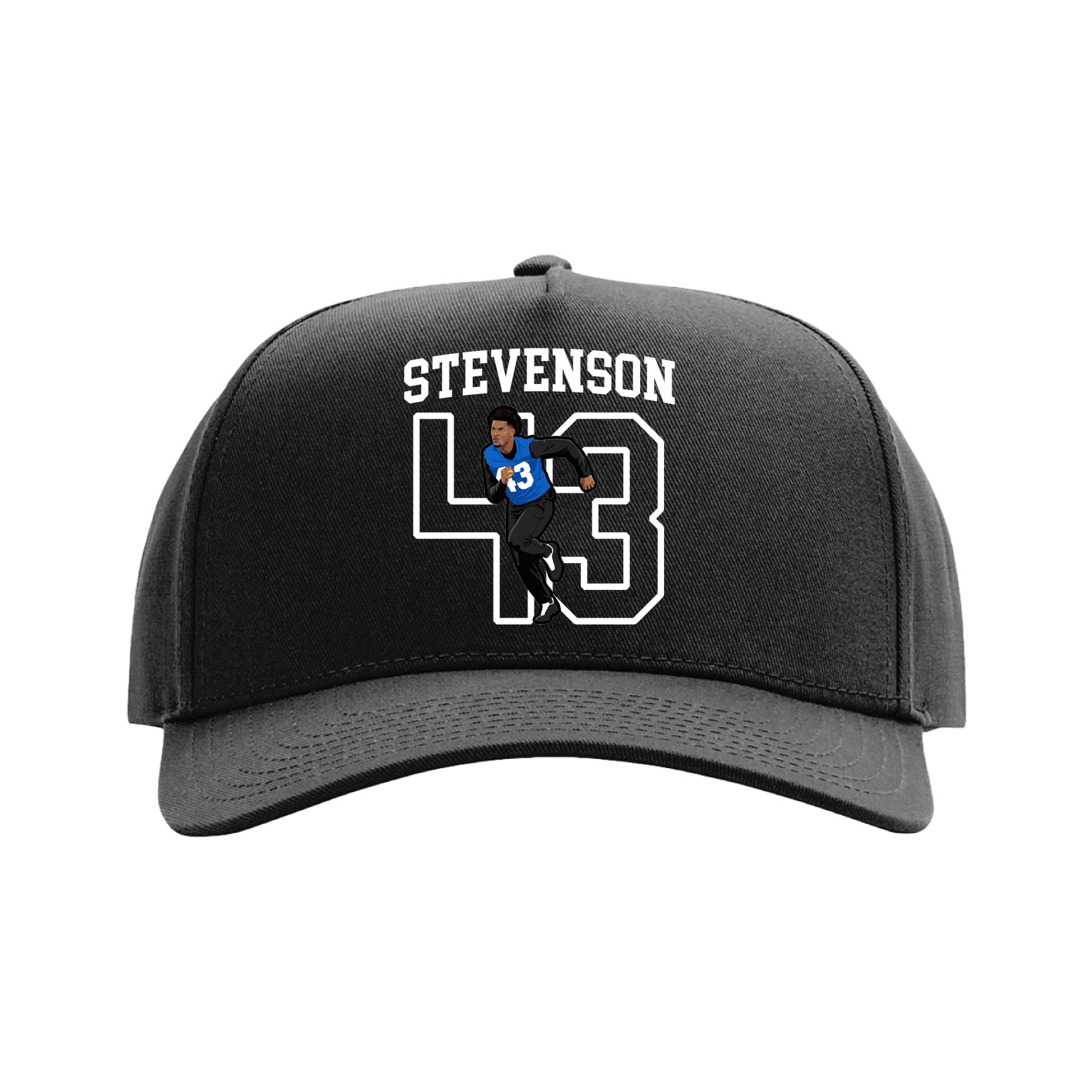 Full Fabric Five-Panel Champ Cap — Shirsey in Black