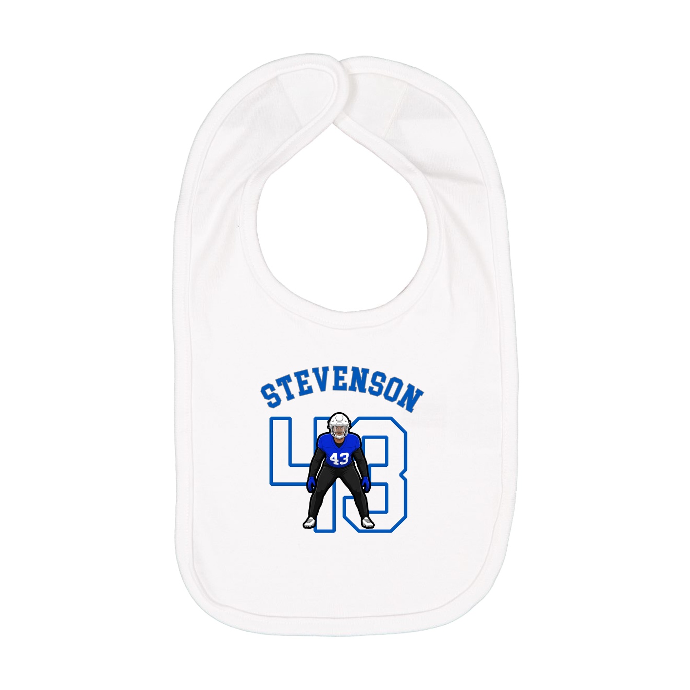 Infant Bib — Shirsey Arch in White