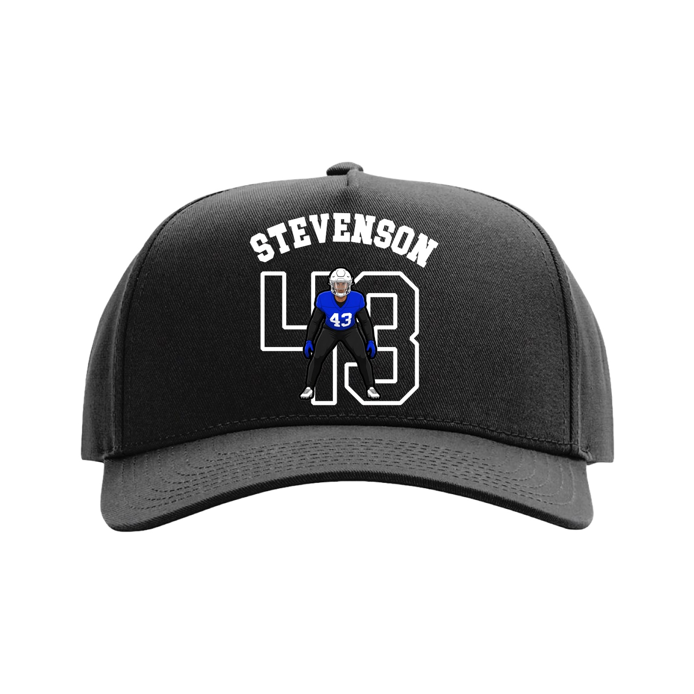 Full Fabric Five-Panel Champ Cap — Shirsey Arch in Black