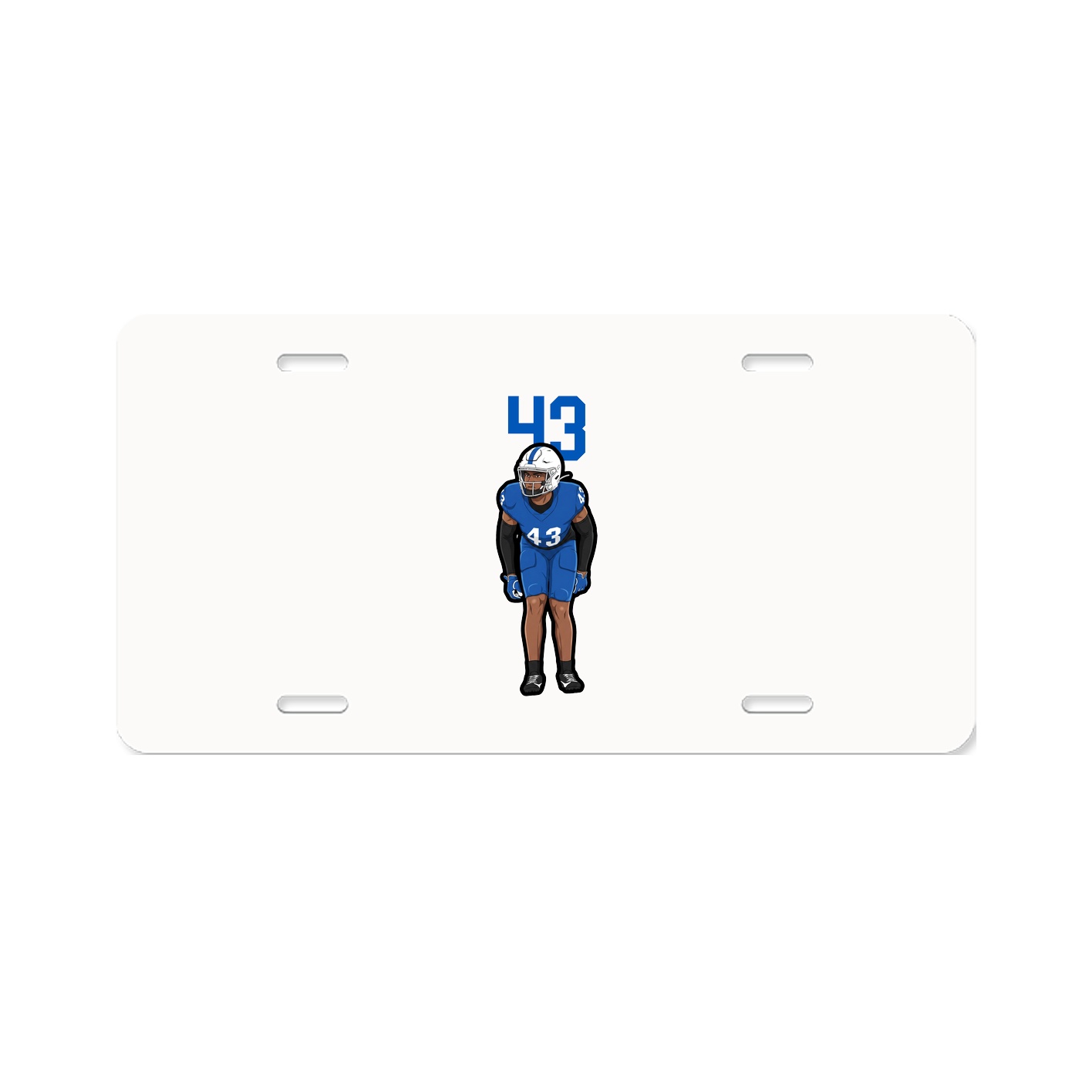 License Plate — Number Top in Classic