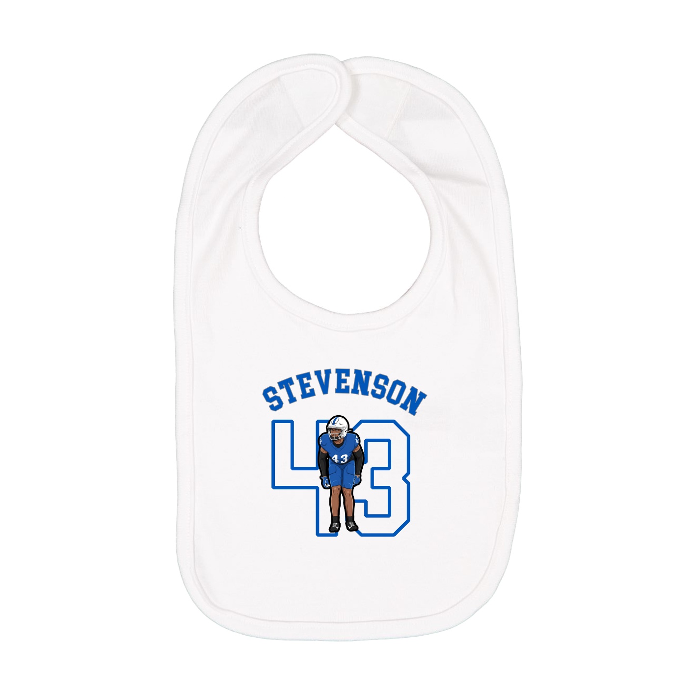 Infant Bib — Shirsey Arch in White