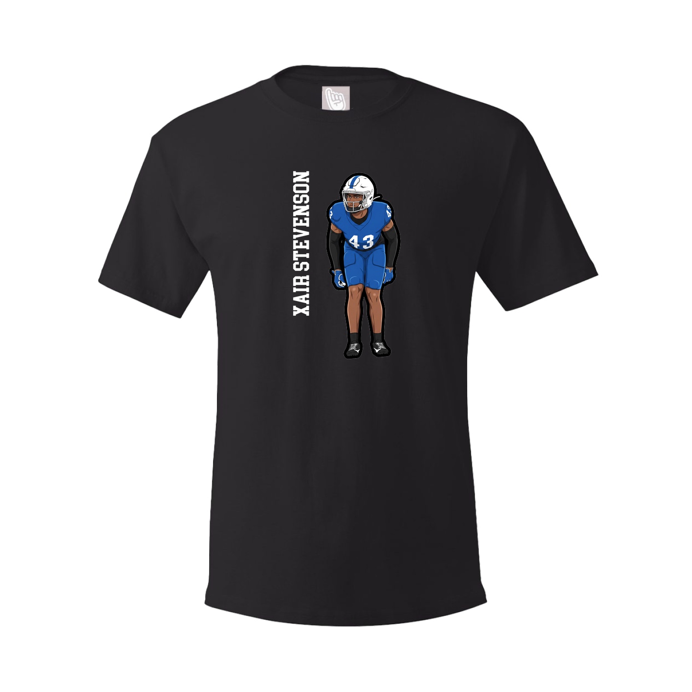 Youth Tee — Name Vertical in Black