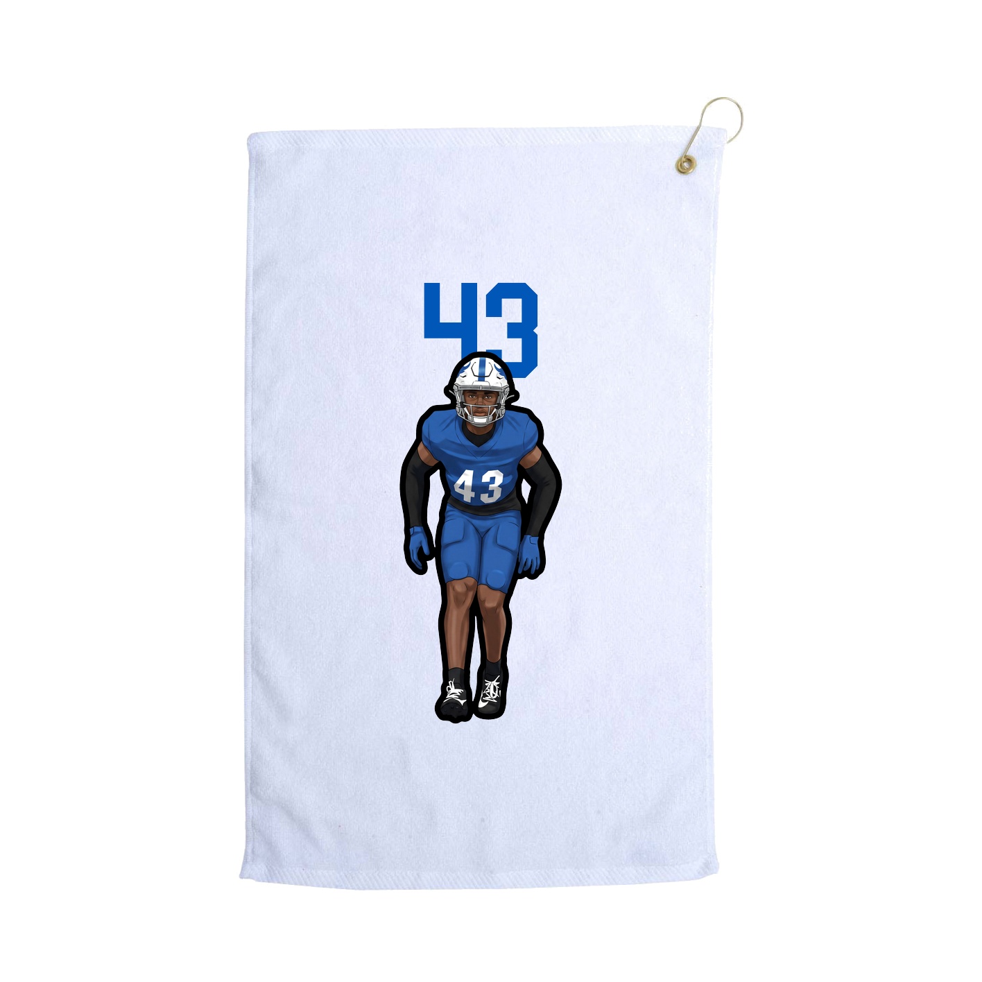 Golf Towel — Number Top in White