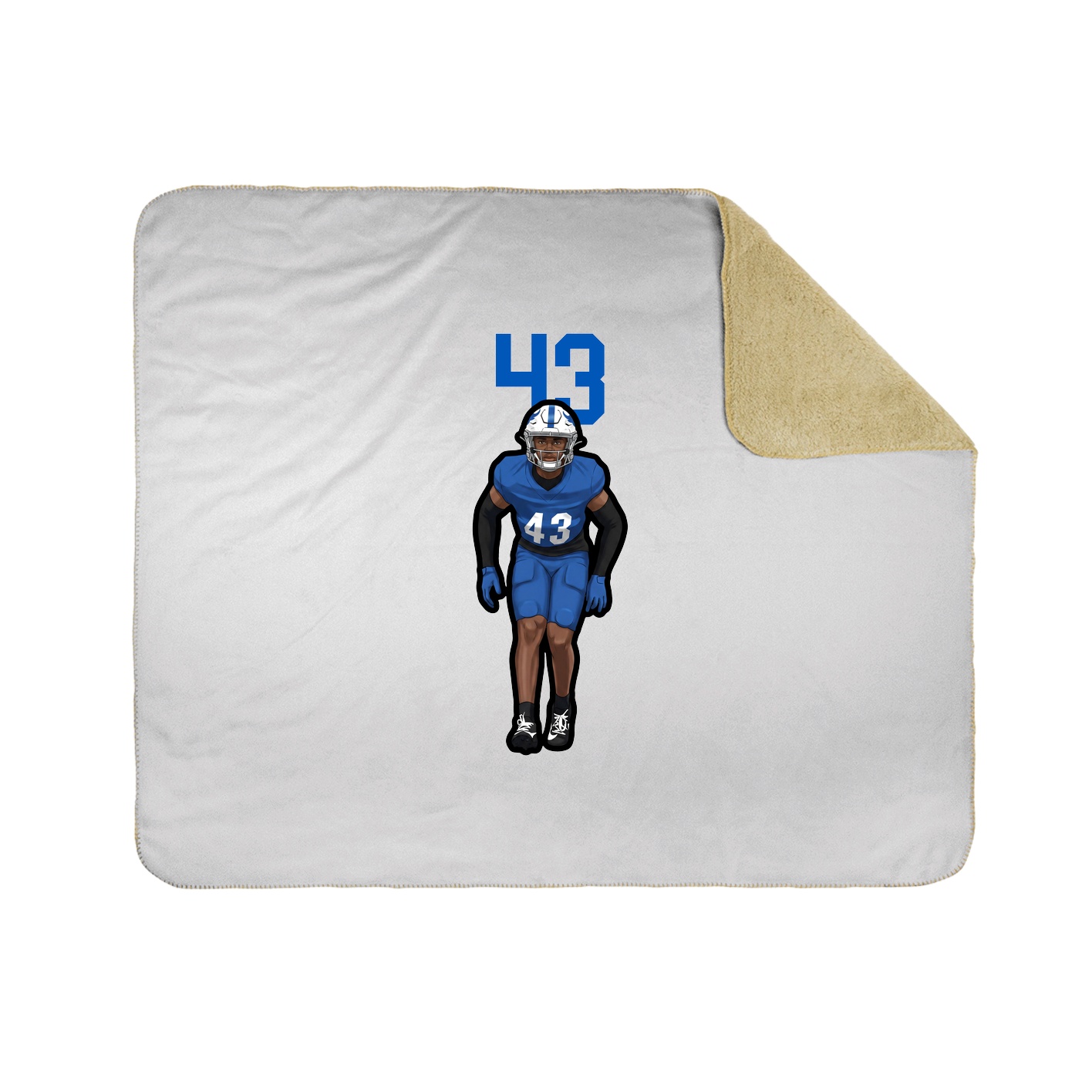 Throw Blanket — Number Top in White
