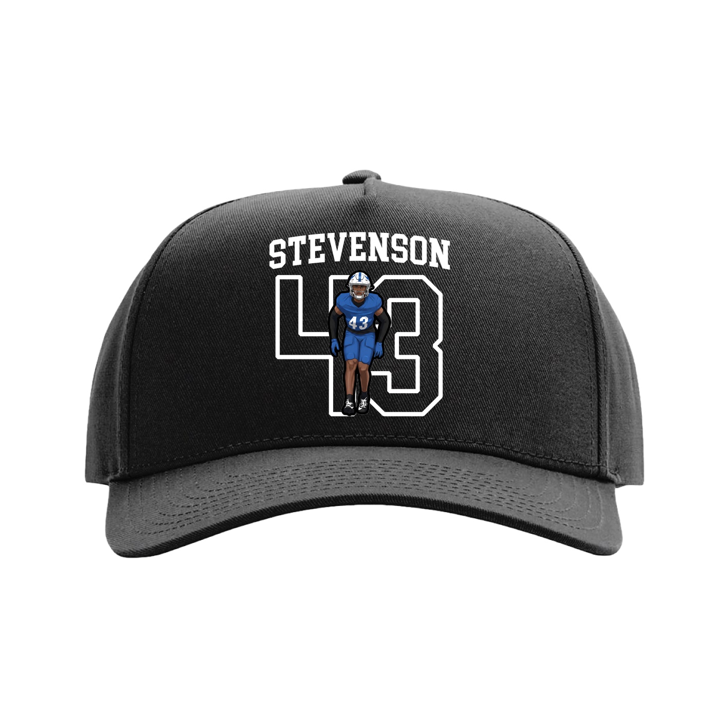 Full Fabric Five-Panel Champ Cap — Shirsey in Black