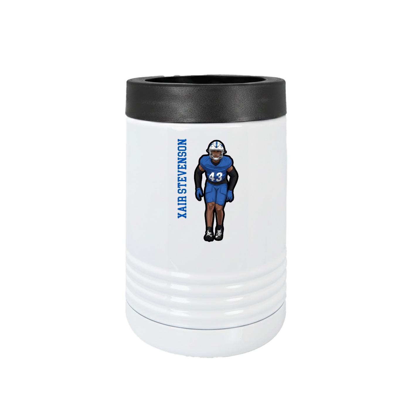 Beverage Holder — Name Vertical in White