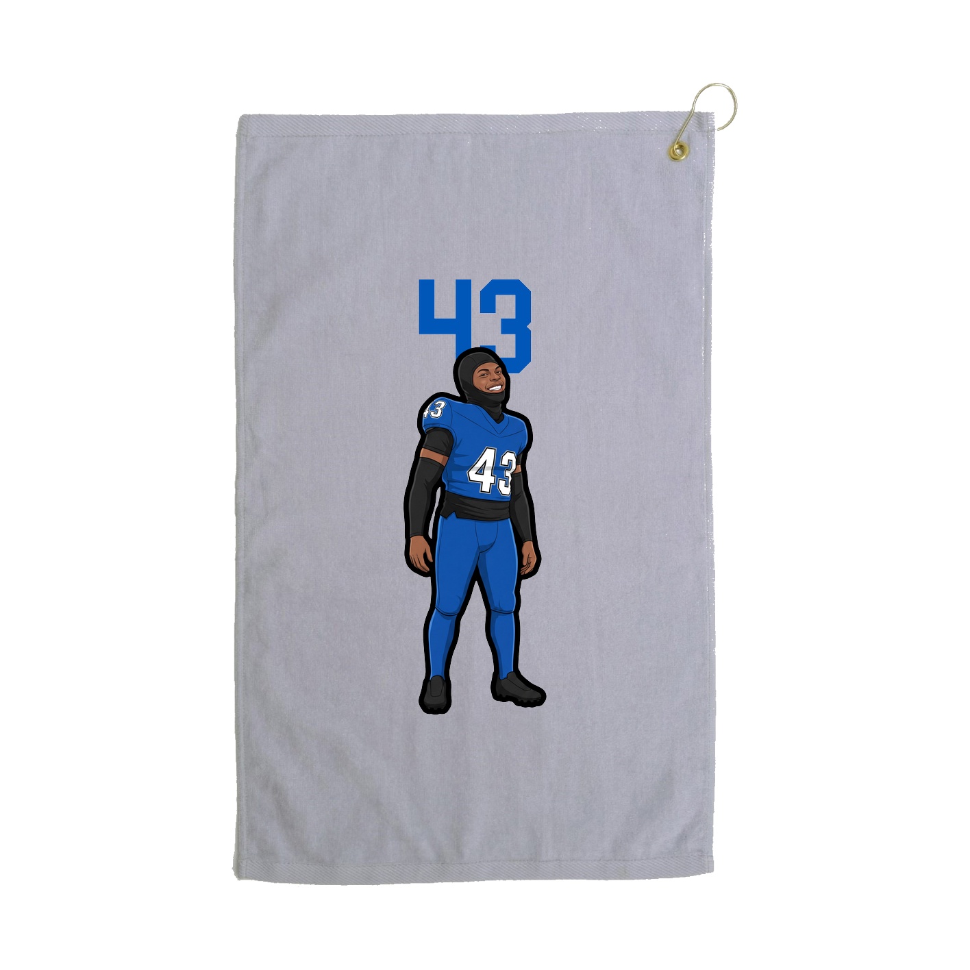 Golf Towel — Number Top in Grey