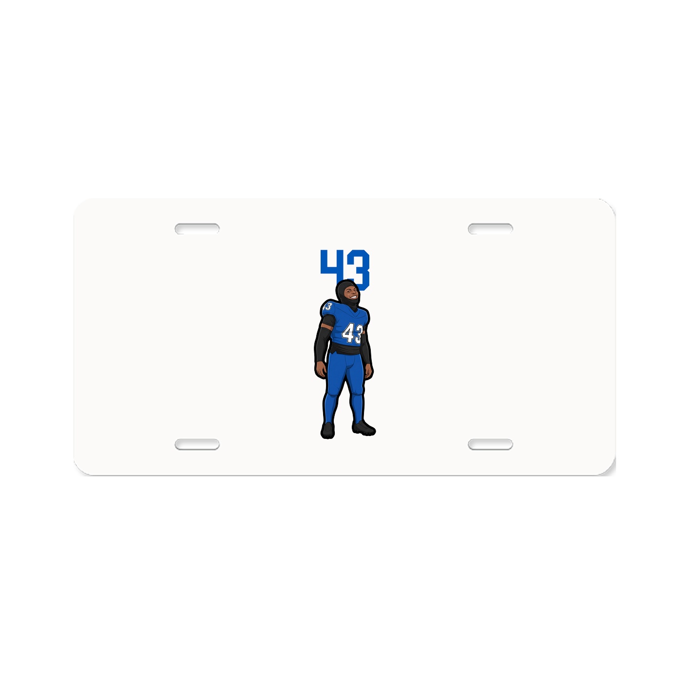 License Plate — Number Top in Classic
