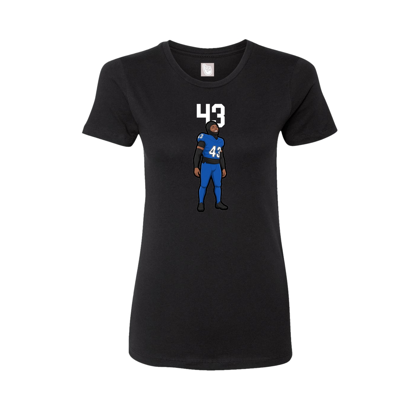 Womens Tee — Number Top in Black