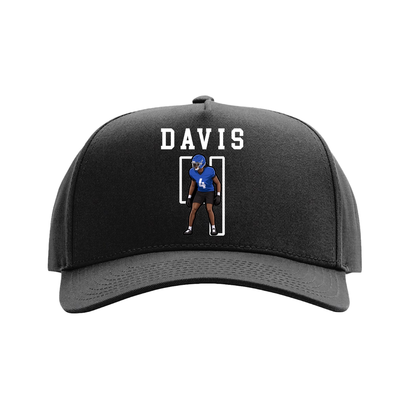 Full Fabric Five-Panel Champ Cap — Shirsey in Black