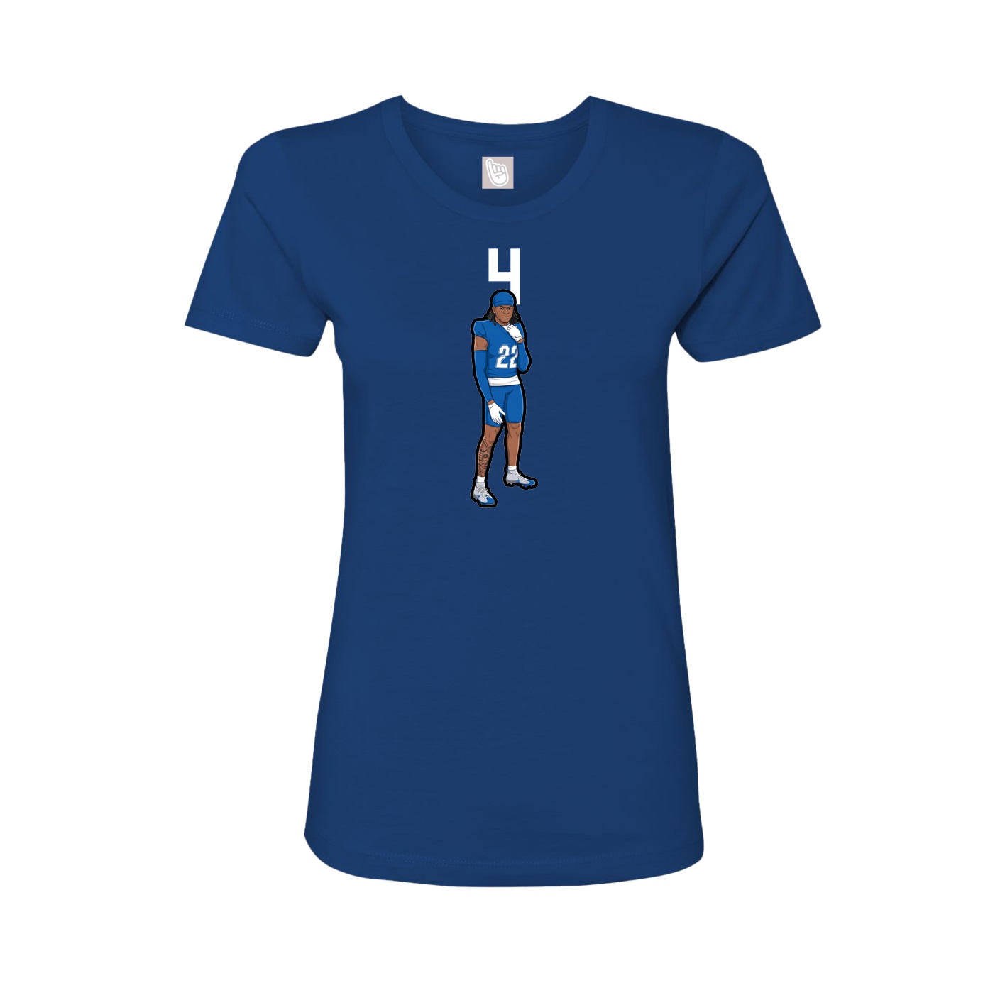 Womens Tee — Number Top in Royal