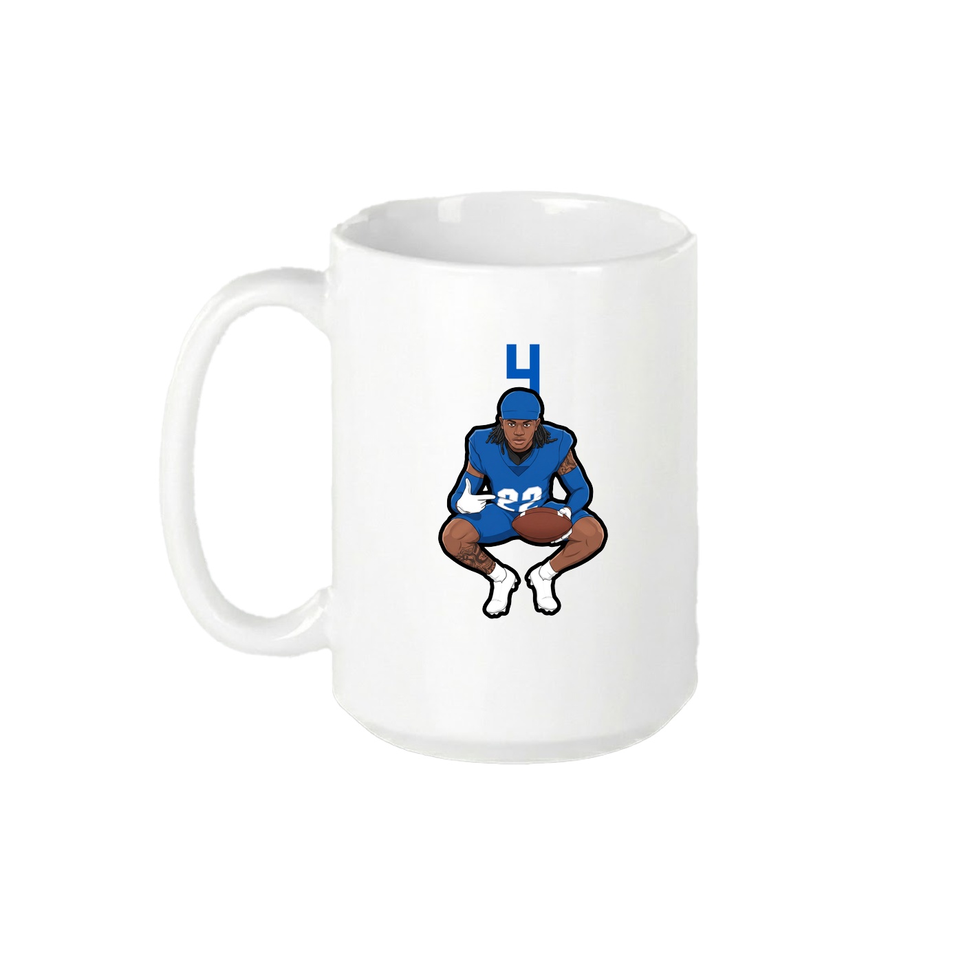 15oz Coffee Mug — Number Top in White