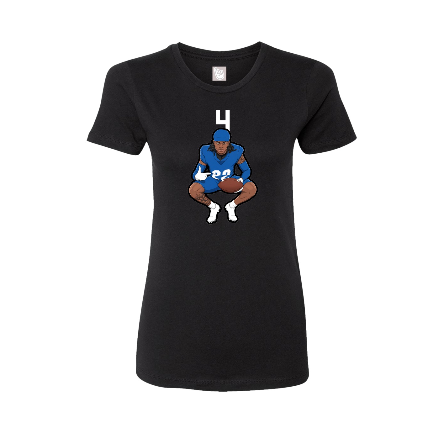 Womens Tee — Number Top in Black