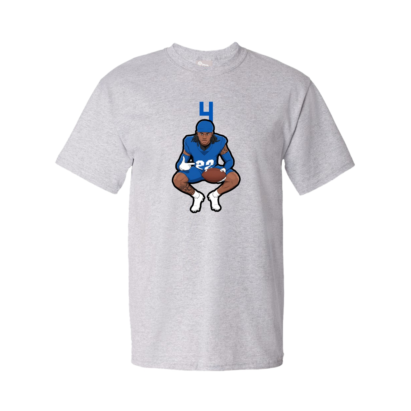 Youth Tee — Number Top in Grey
