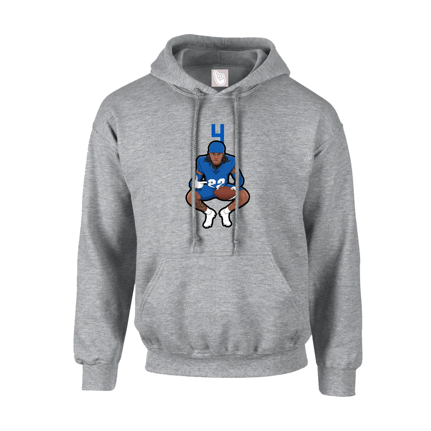 Youth Hoodie — Number Top in Grey