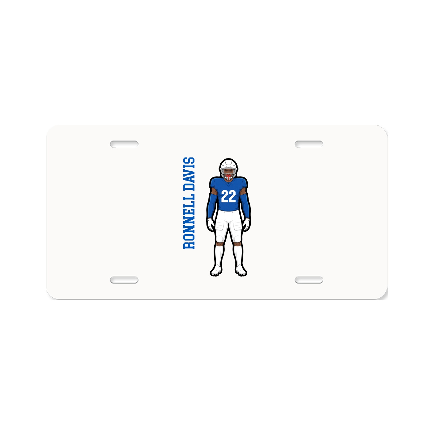 License Plate — Name Vertical in Classic