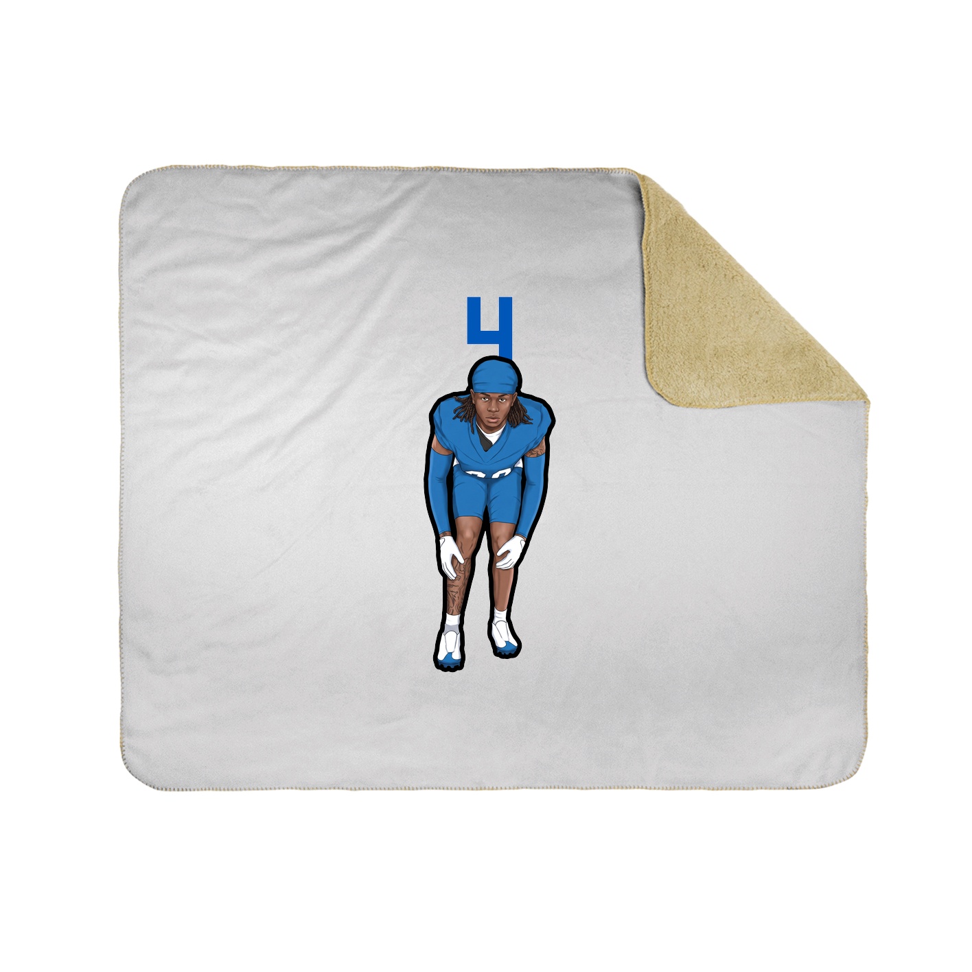 Throw Blanket — Number Top in White