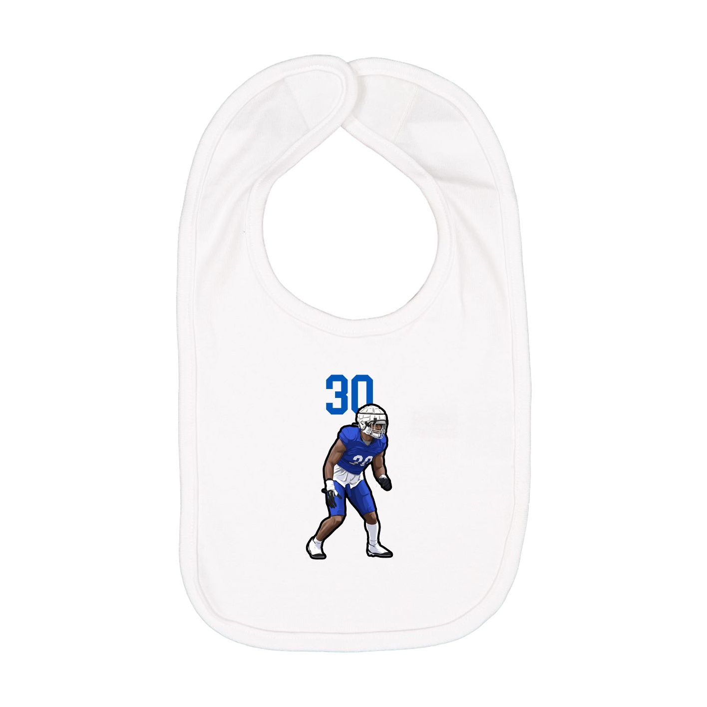 Infant Bib — Number Top in White