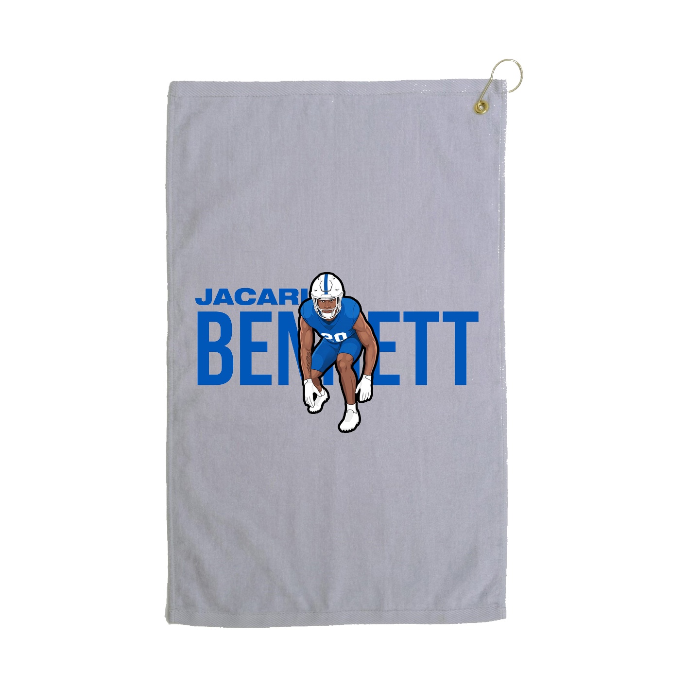 Golf Towel — Player Name in Grey