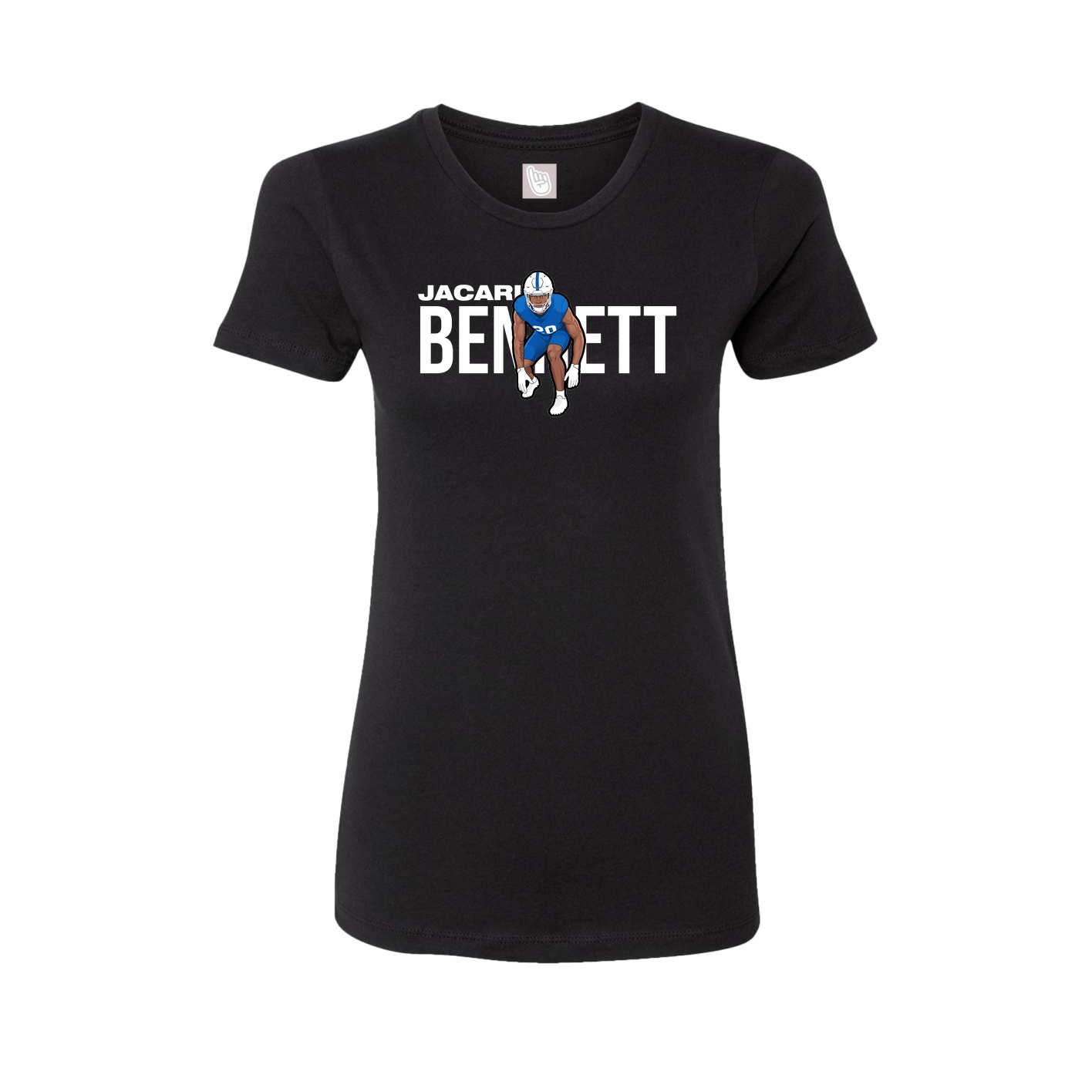 Fitted Women's Tee — Player Name in Black