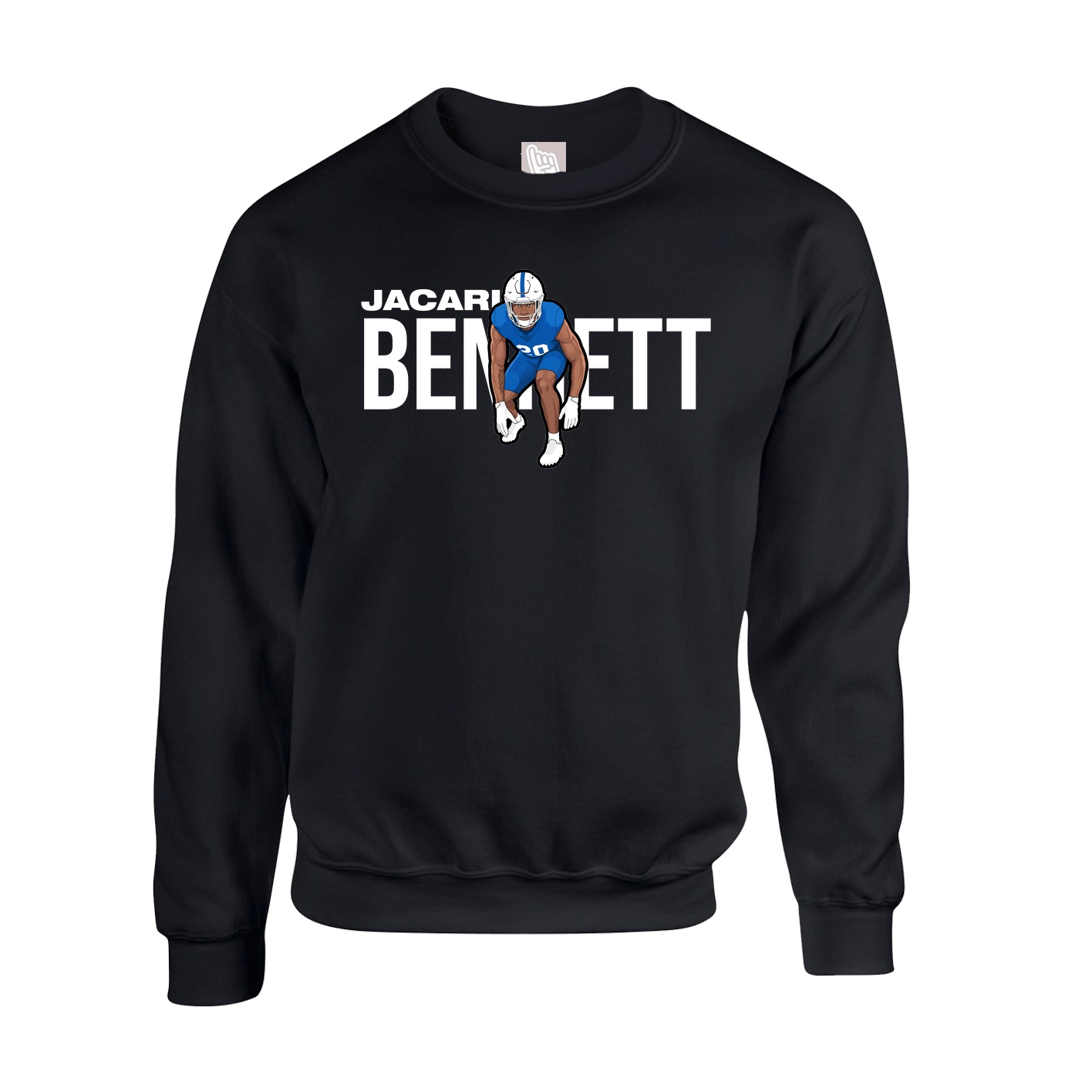 Fleece Crew — Player Name in Black