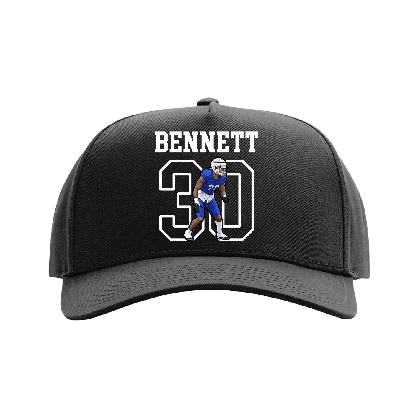 Full Fabric Five-Panel Champ Cap — Shirsey in Black