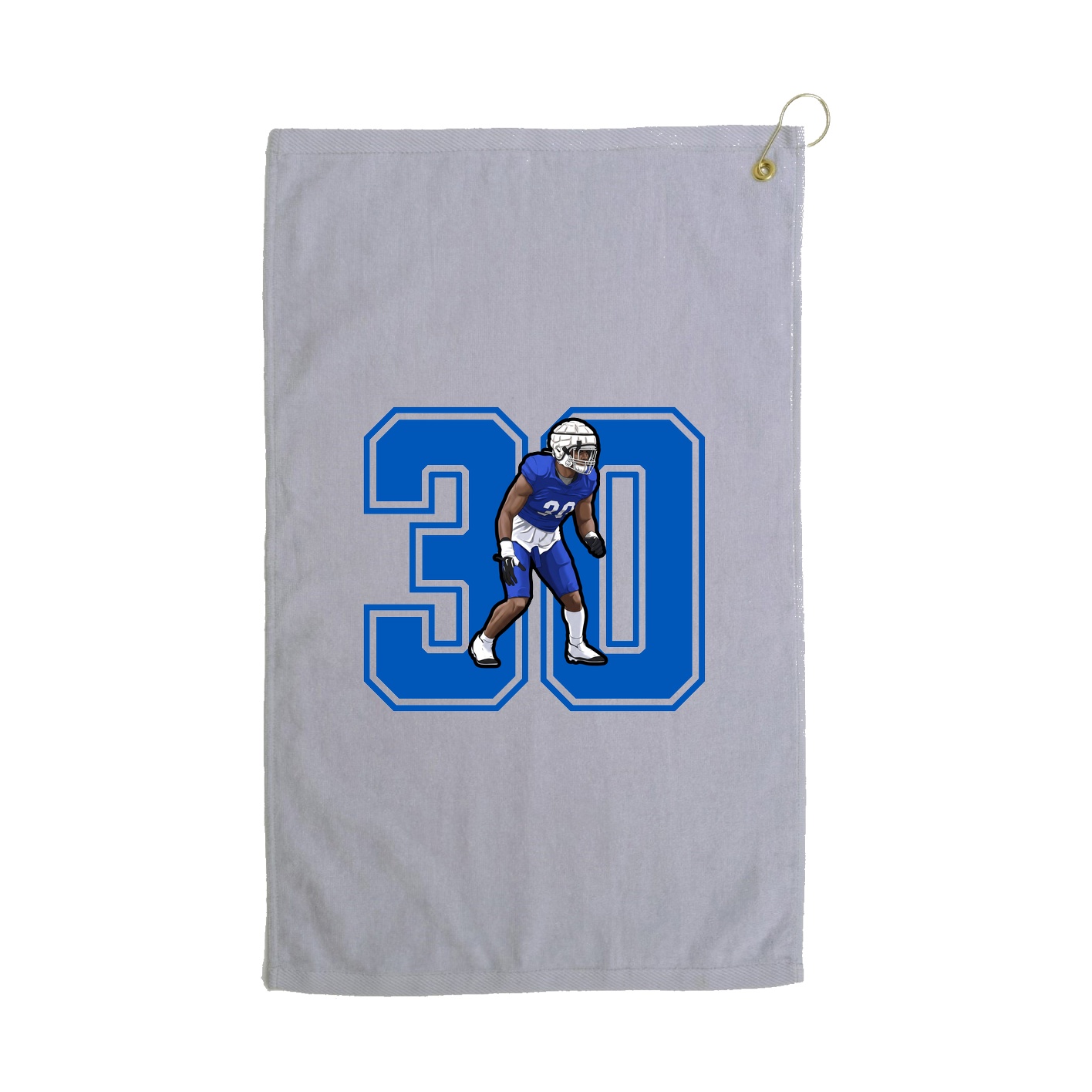 Golf Towel — Number in Grey