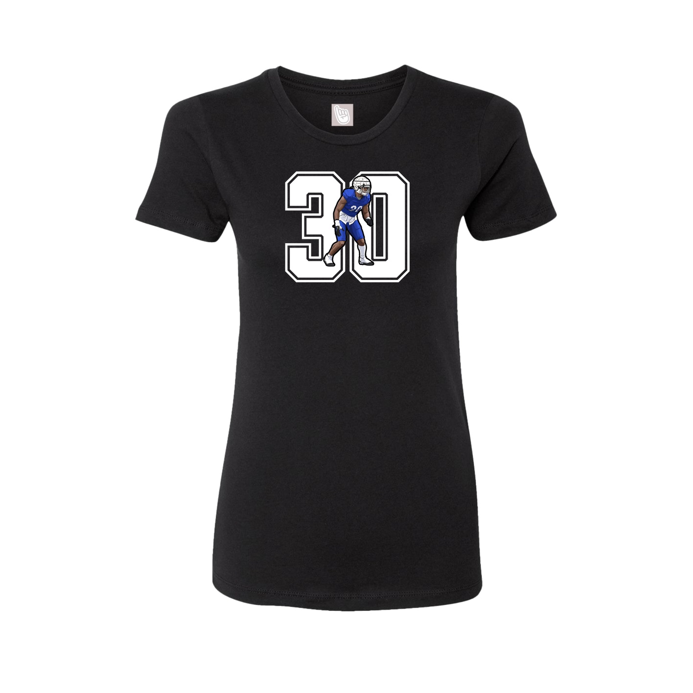 Womens Tee — Number in Black