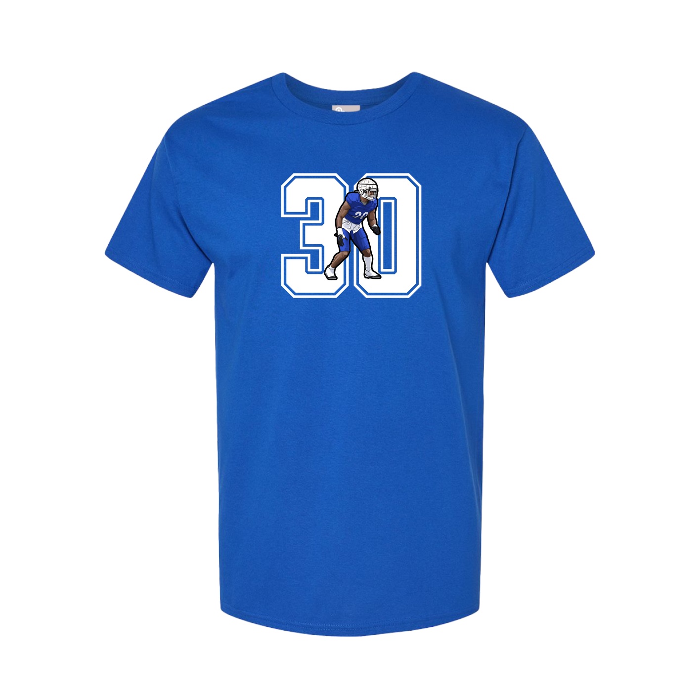 Youth Tee — Number in Royal