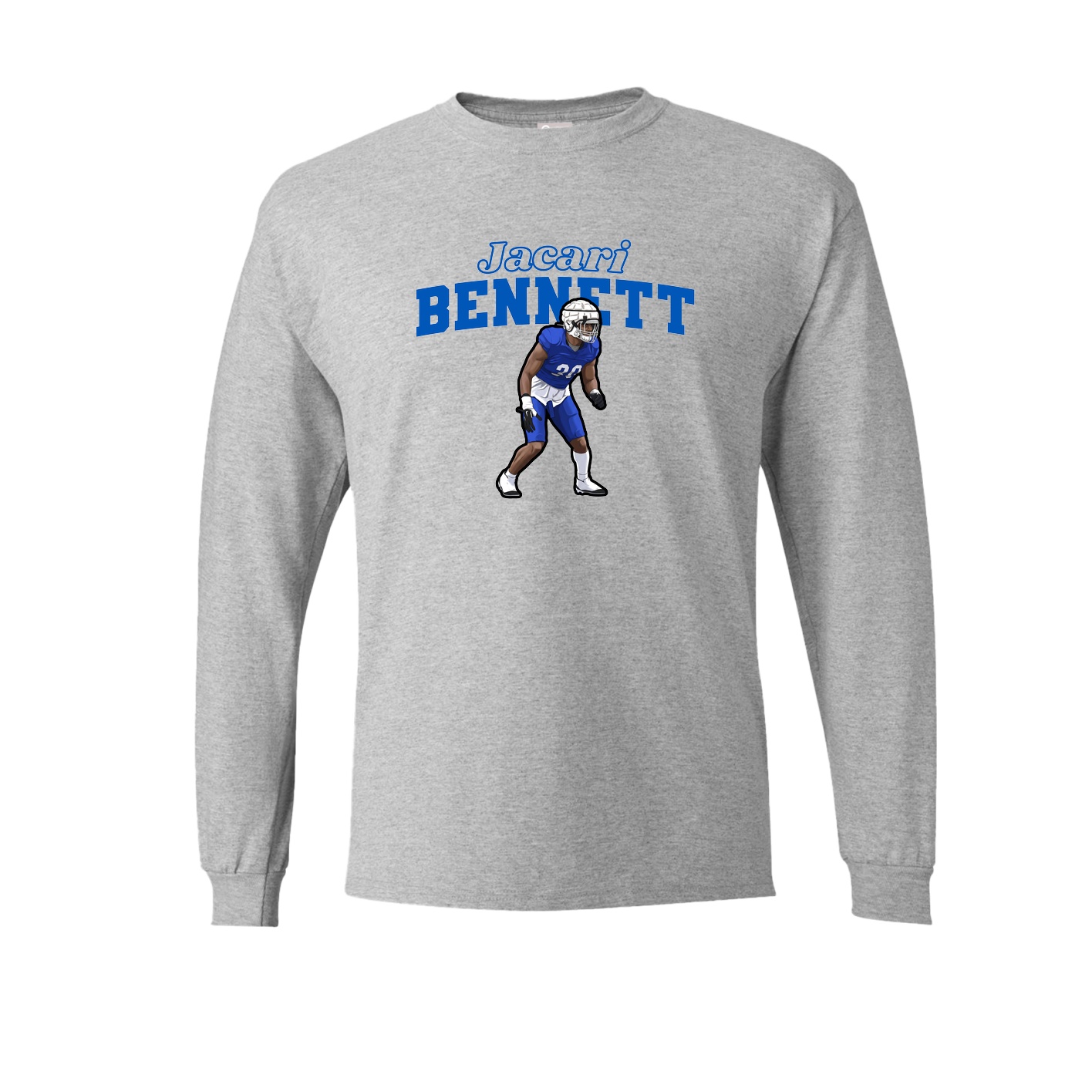 Long Sleeve Tee — Name Arch in Grey