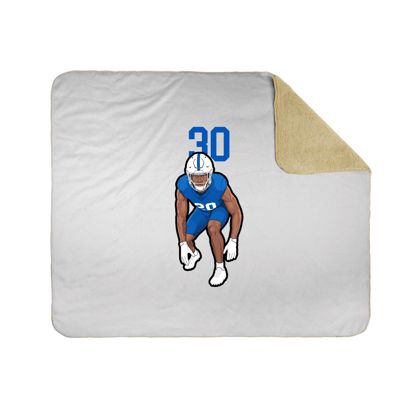 Throw Blanket — Number Top in White