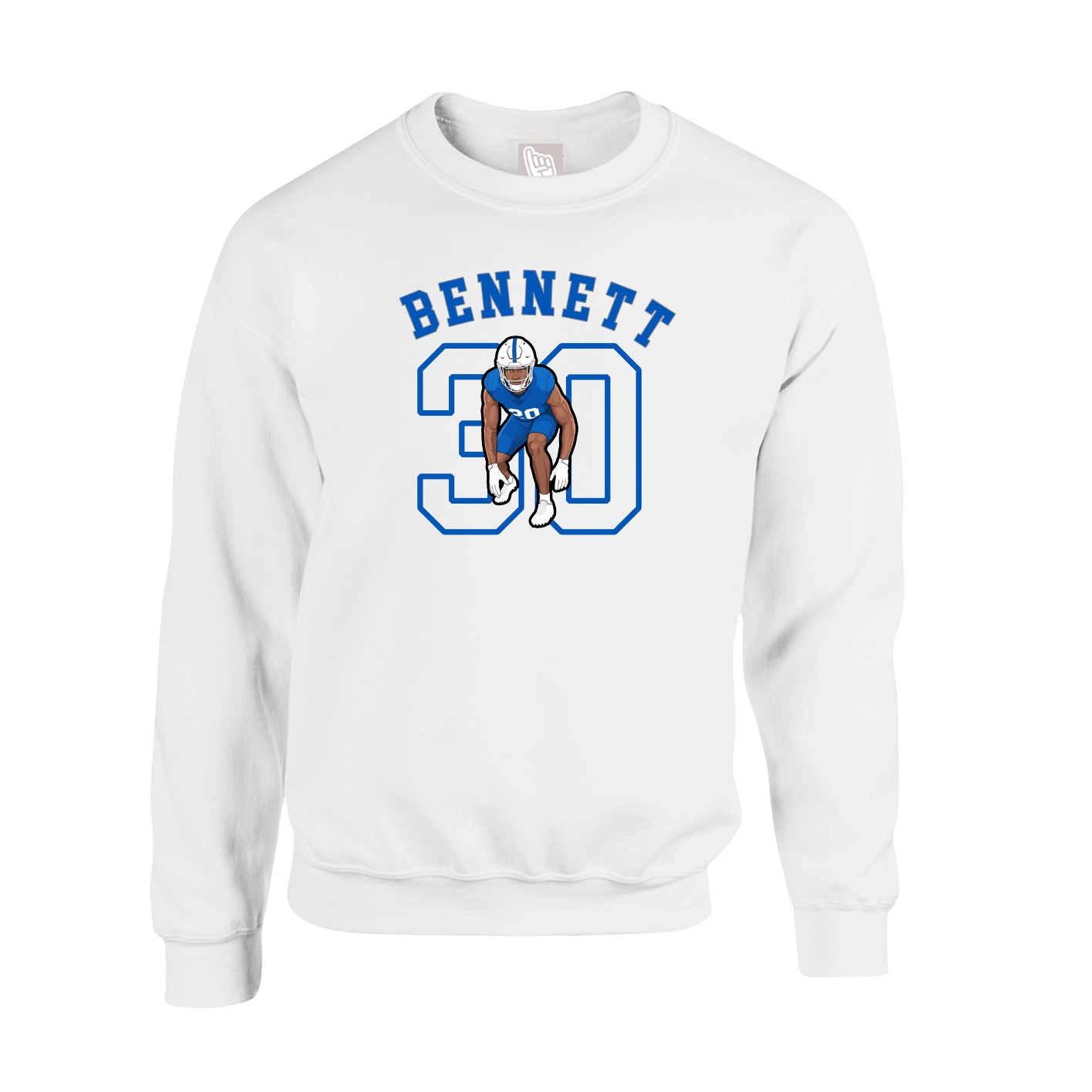 Fleece Crew — Shirsey Arch in White