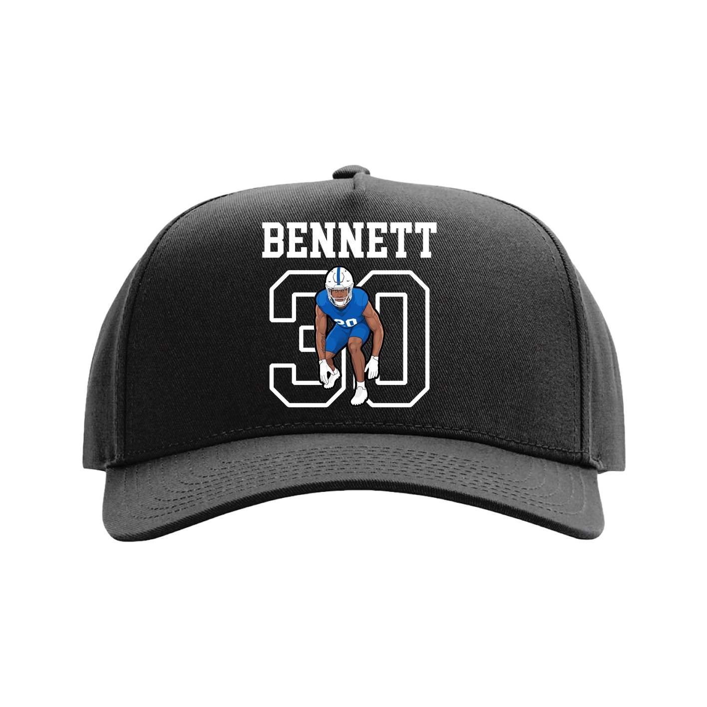 Full Fabric Five-Panel Champ Cap — Shirsey in Black
