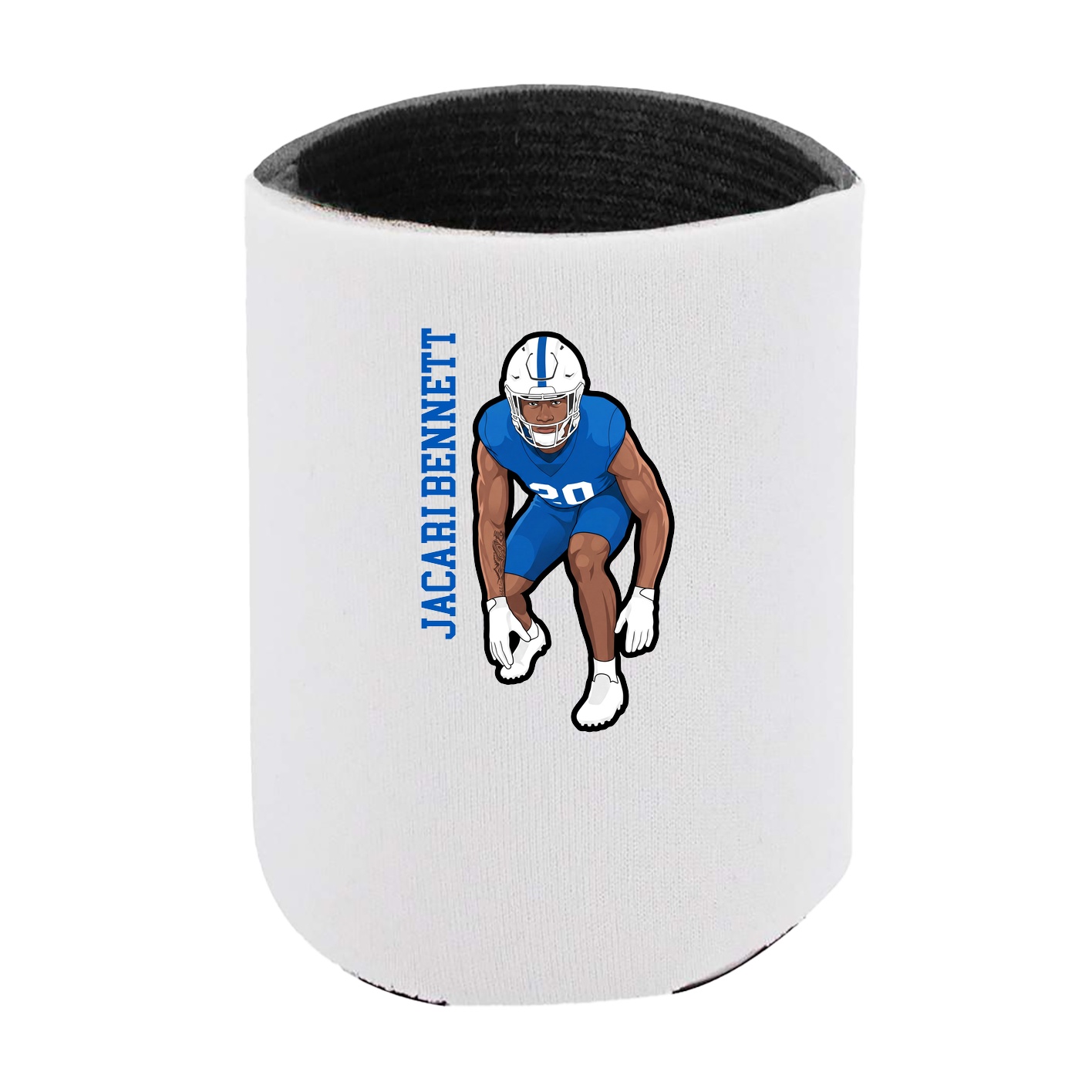 Can Holder — Name Vertical in White