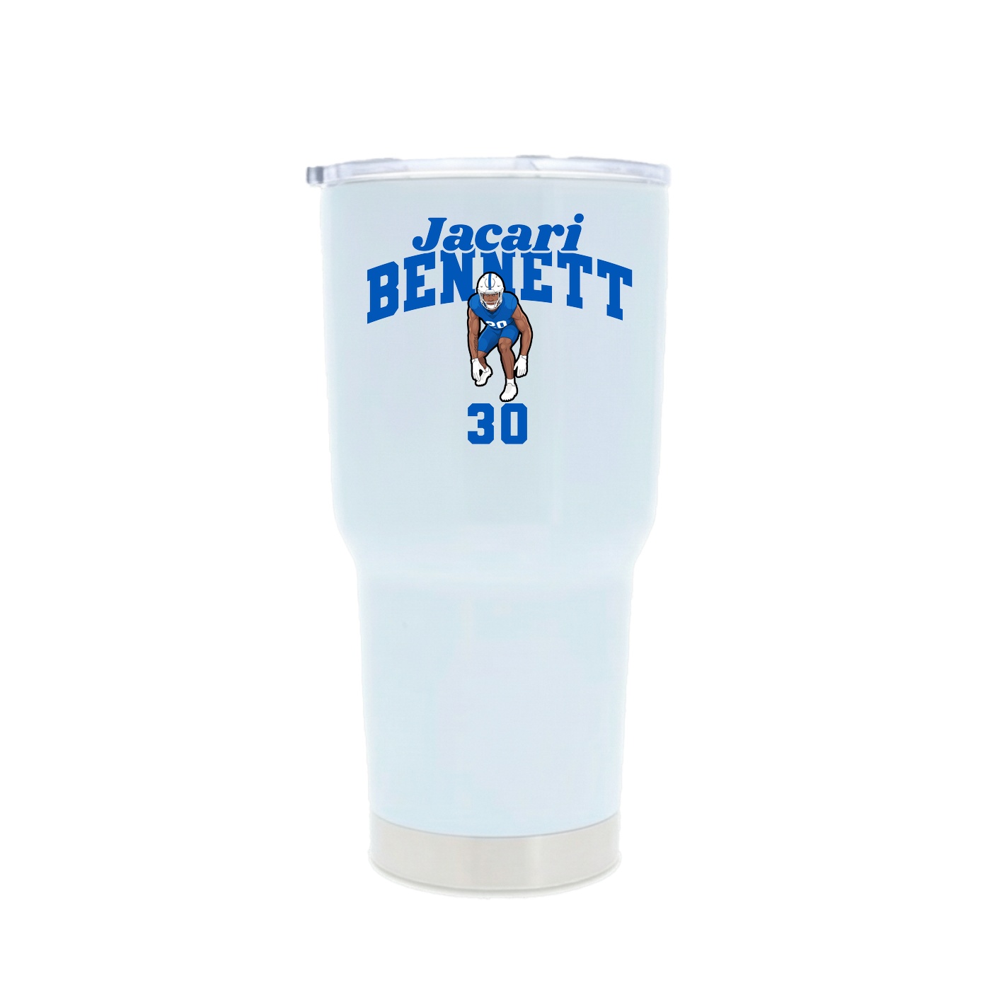 30oz Stainless Steel Tumbler — Signature Arch in White
