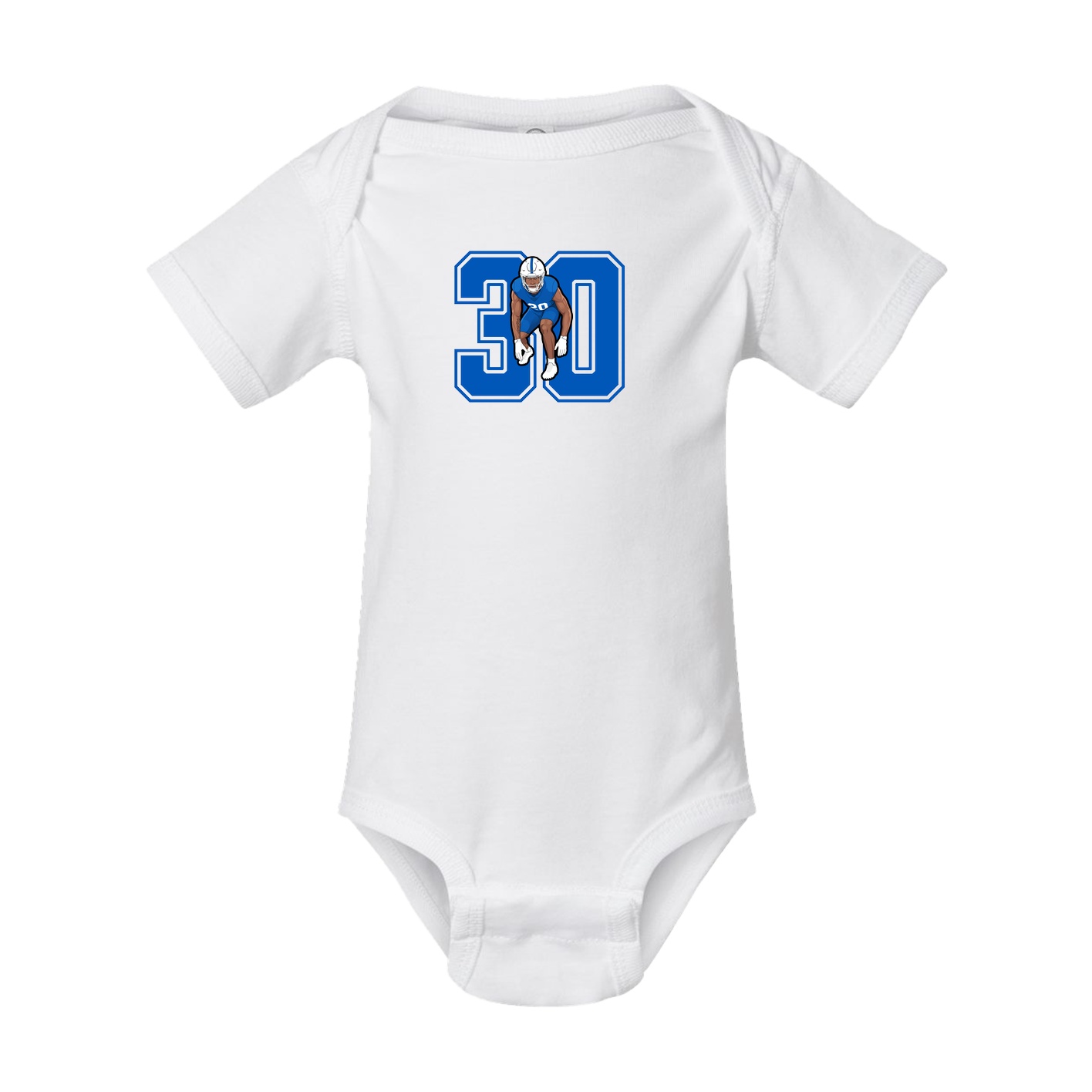 Baby Onesie — Number in White
