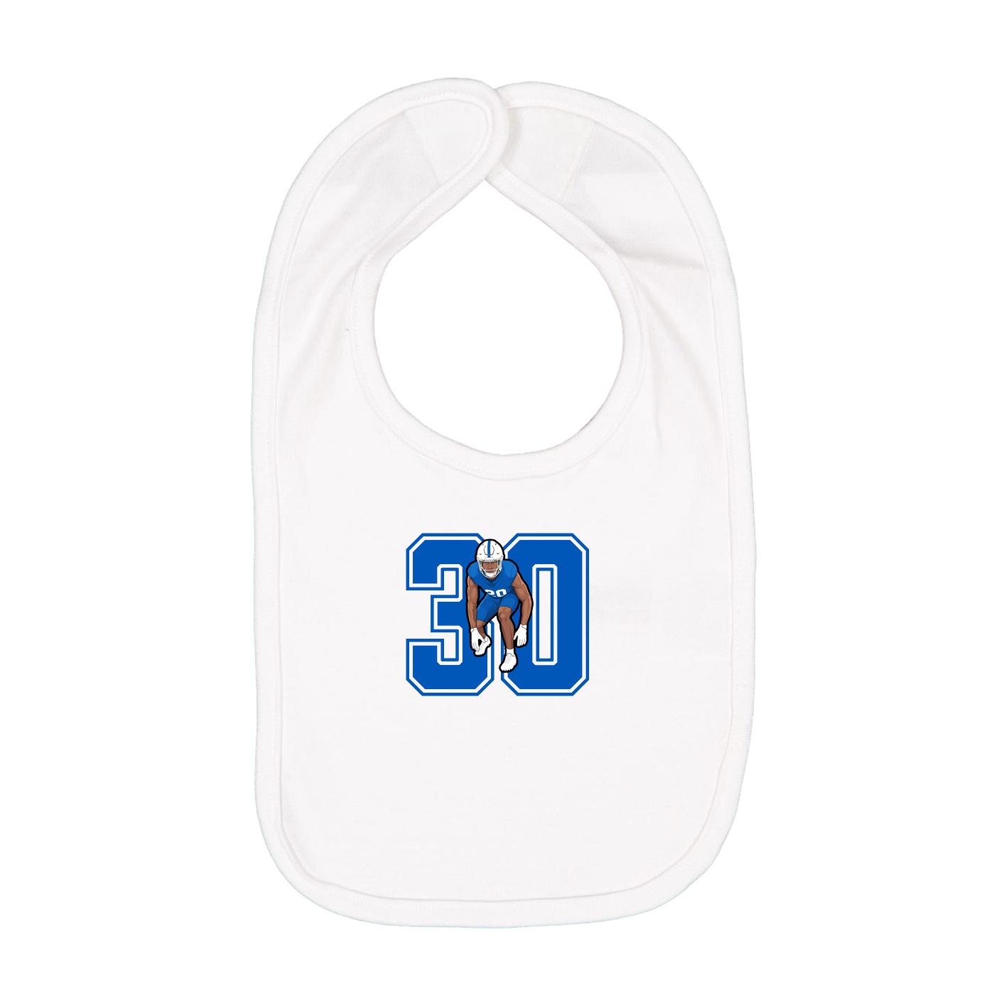 Infant Bib — Number in White