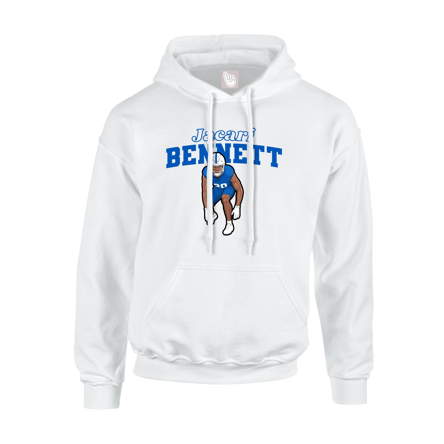 Hoodie — Name Arch in White
