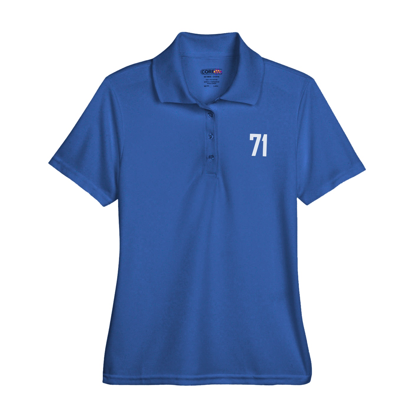 Womens Performance Polo — Front Shirsy in Royal