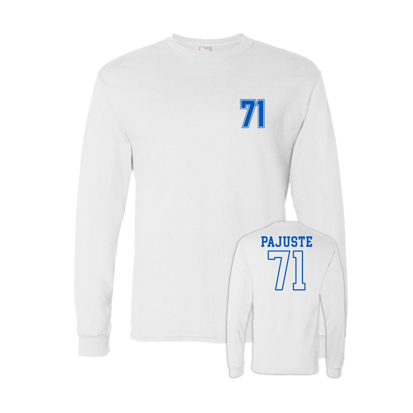 Long Sleeve Tee — Chest Back in White