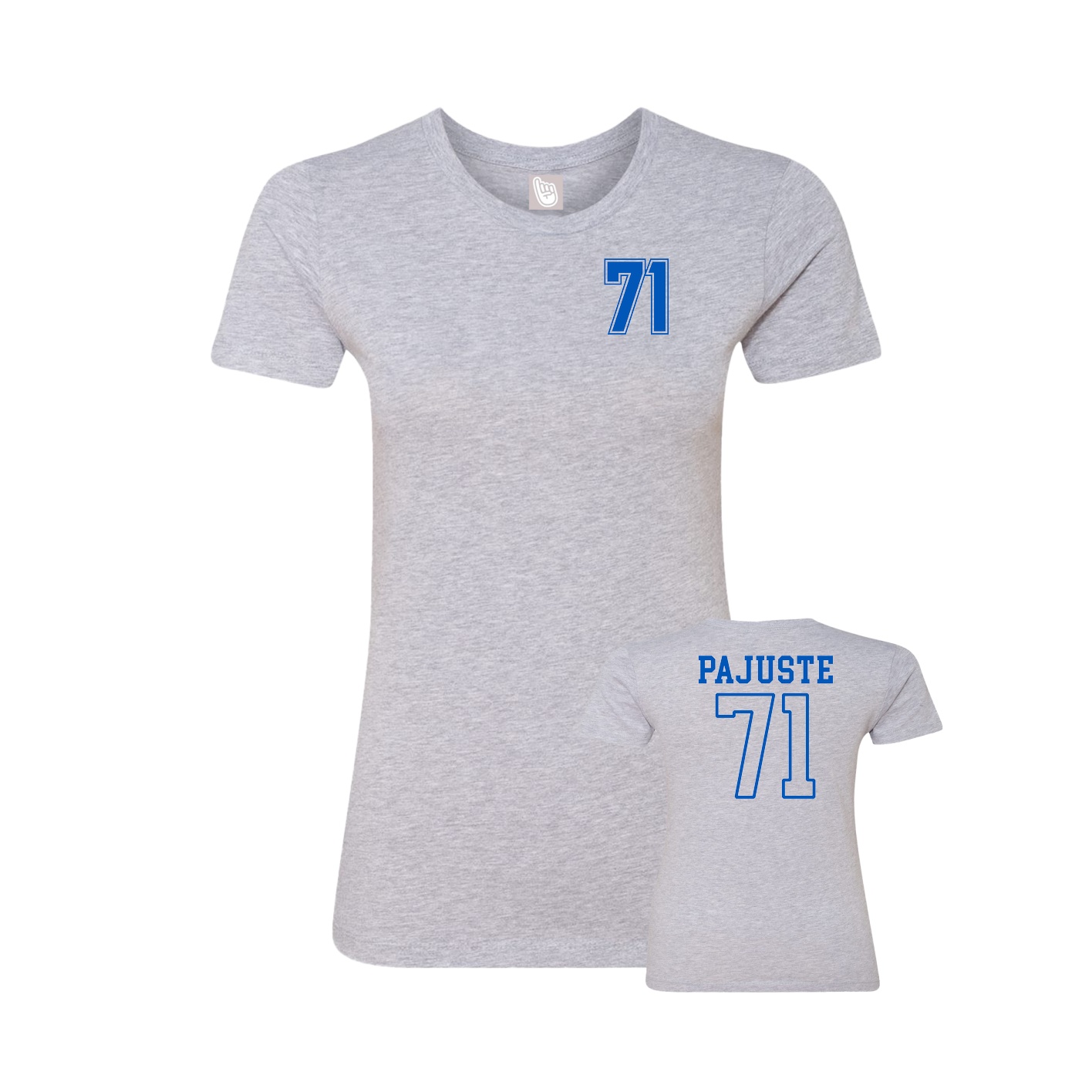 Womens Tee — Chest Back in Grey